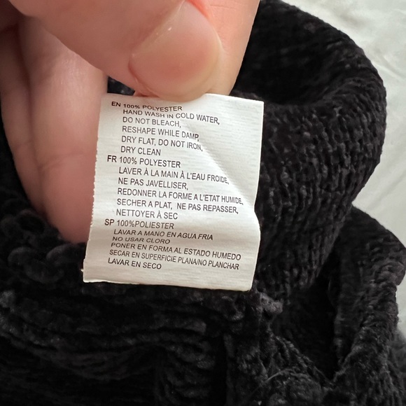 Charcoal Black Seven Sisters Soft & Cozy Wrap Sweater - Size L - Picture 6 of 8